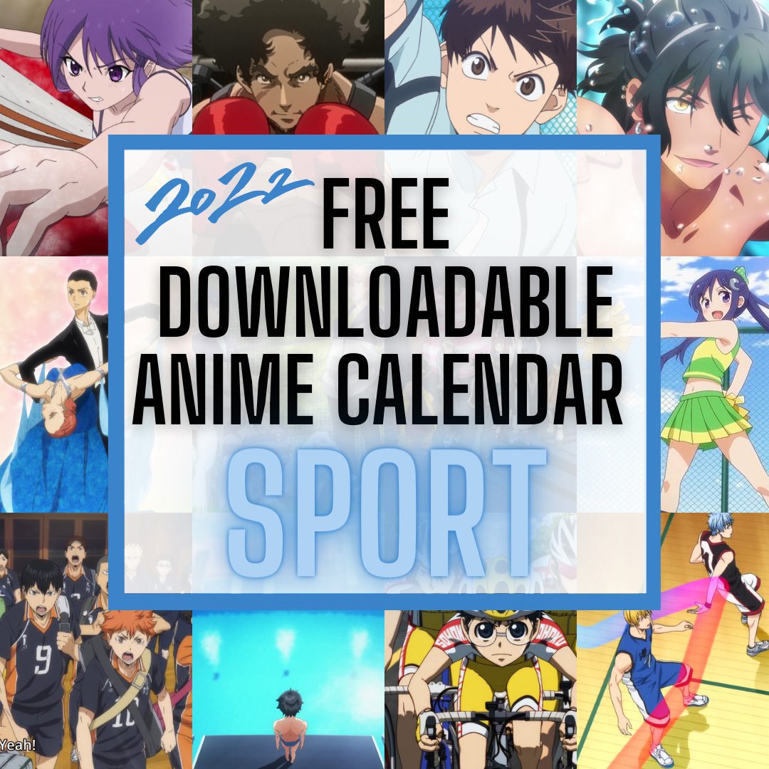 Free Sports Anime Calendar 2022