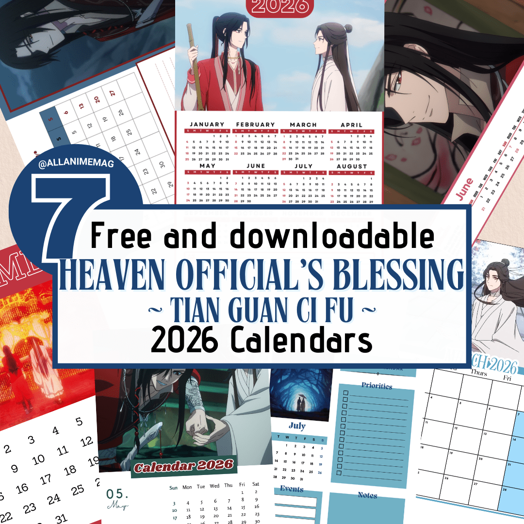 7 Free 2026 Anime Calendars: Heaven Official’s Blessing