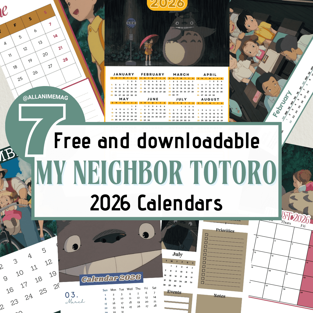 7 Free 2026 Anime Calendars: My Neighbor Totoro